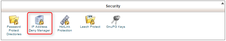 security cPanel