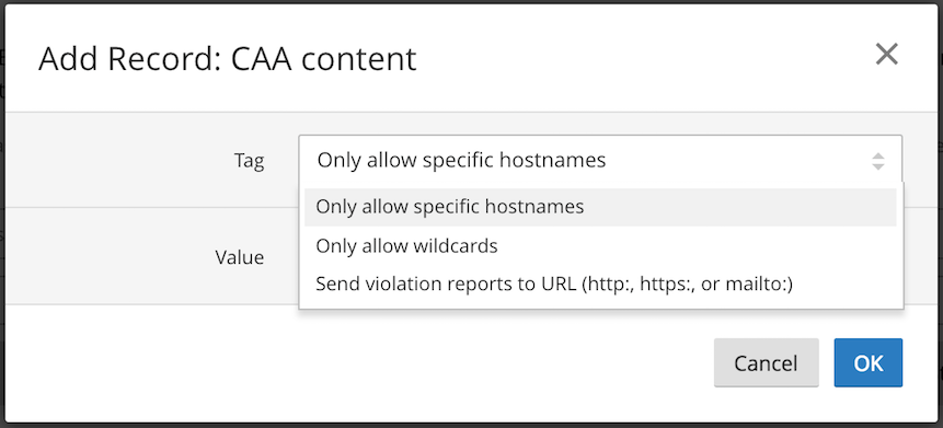 Add record CAA content tag