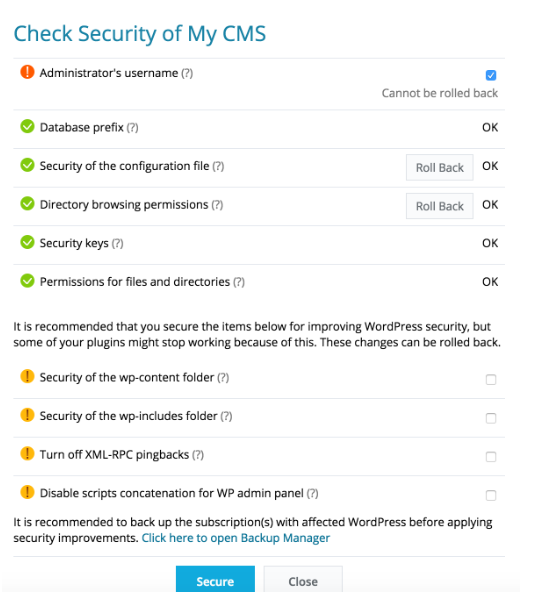 check security cms