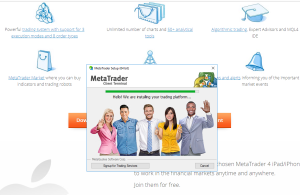 MetaTrader setup downloading