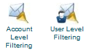 account level filtering and user level filtering