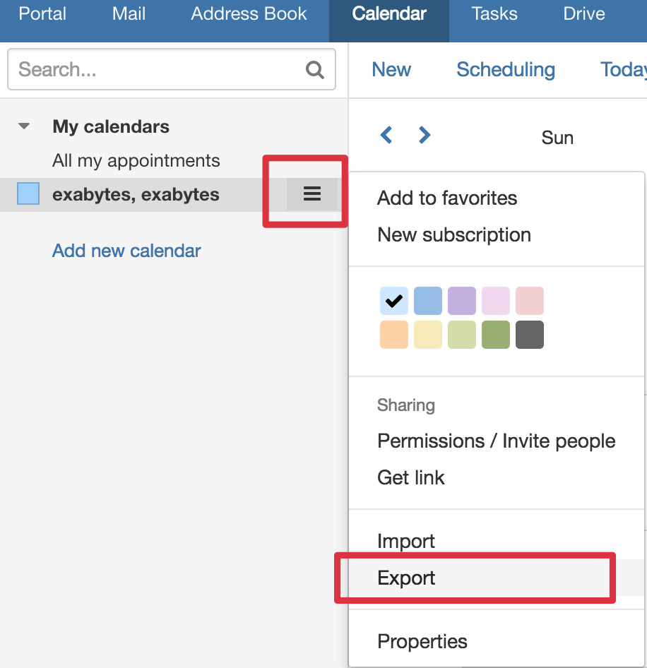 calendar-export