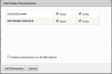 file and folder permissions