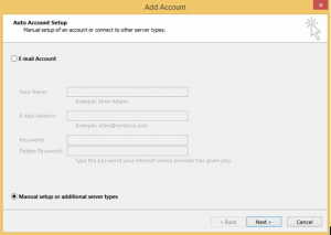 auto account setup