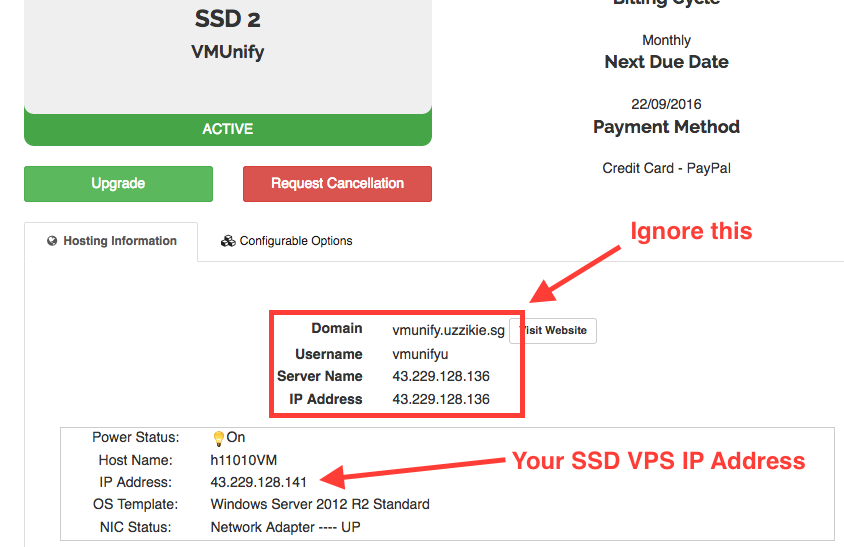 VPS details