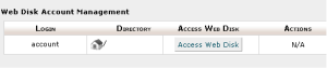 web disk account management
