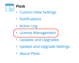 plesk license management